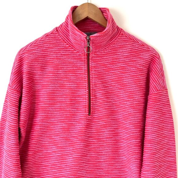 Sweaty Betty Rest Up Half Zip Pullover Sweatshirt Tulip Red Womens Size 6 - Picture 3 of 11